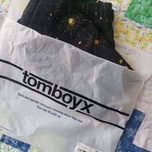 TomboyX Black Sleep Joggers In Golden Nights Print! 🌞🌛🌟